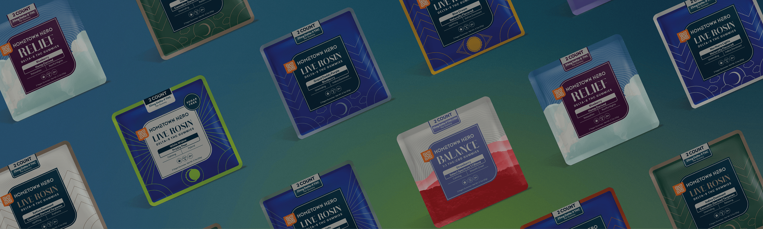 OMAN10（エバーグリーン）＋COLOくん HERO's 9 Hometown Heroes Gummies | Live Rosin Delta 9 THC